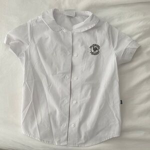 Primrose School Girls Embroidered Button Down (Peter Pan Collar)